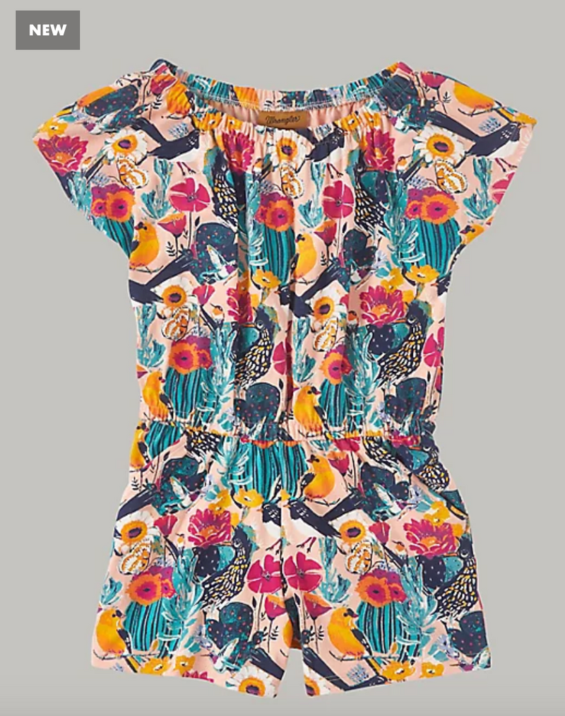 CL112346591 Girls Printed Romper Multi Color
