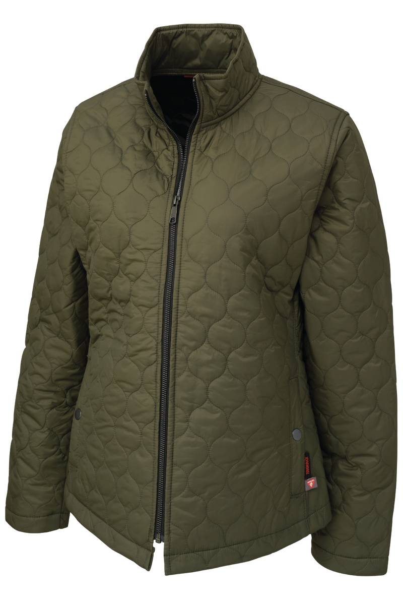 CLWJ291-Olive Women's Quilted Jacked- Tough Duck
