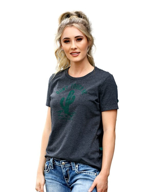 CL10-039-0501-0924 Womens T-shirt " Don't Touch Me"- Cactus