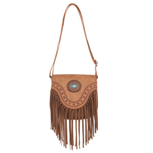 BG2510195312 Justin Ladies Saddle Bag Purse w/ Concho and Buckstitch