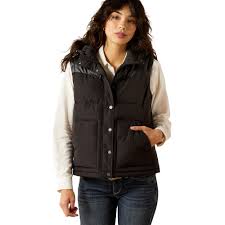 CL10062378 Womens Ariat Frontier Black Puffer Vest