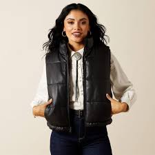 CL10065974 Womens Ariat Reverisble Black Vest