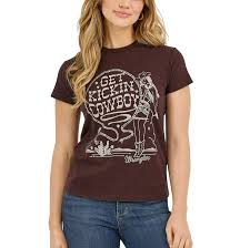 CL112368898 Wrangler Womens Tshirt- Kicking Cowboy
