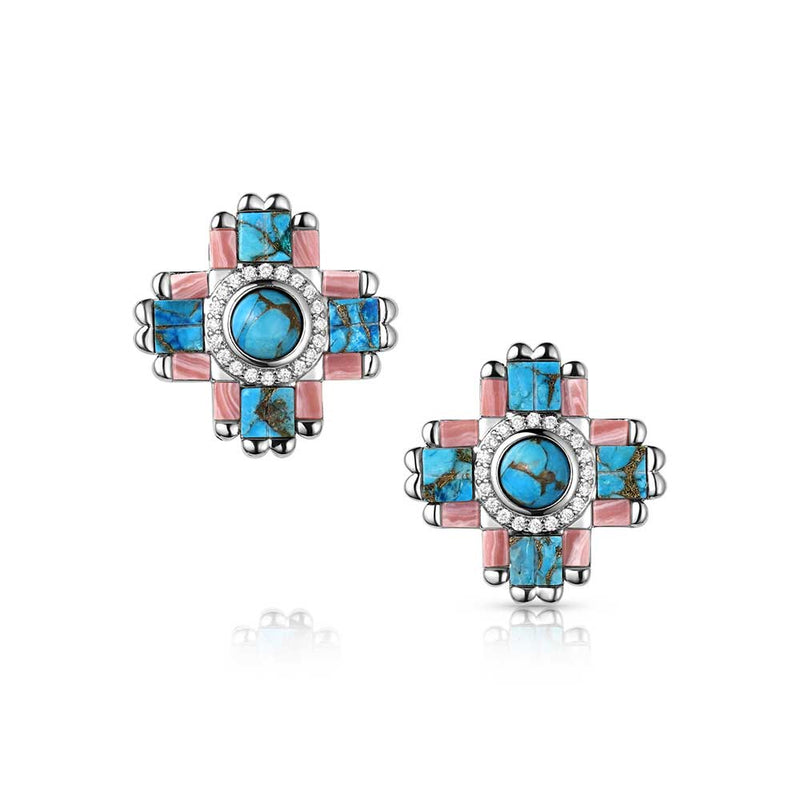 BGER6323 Earrings-Turquiose Blush