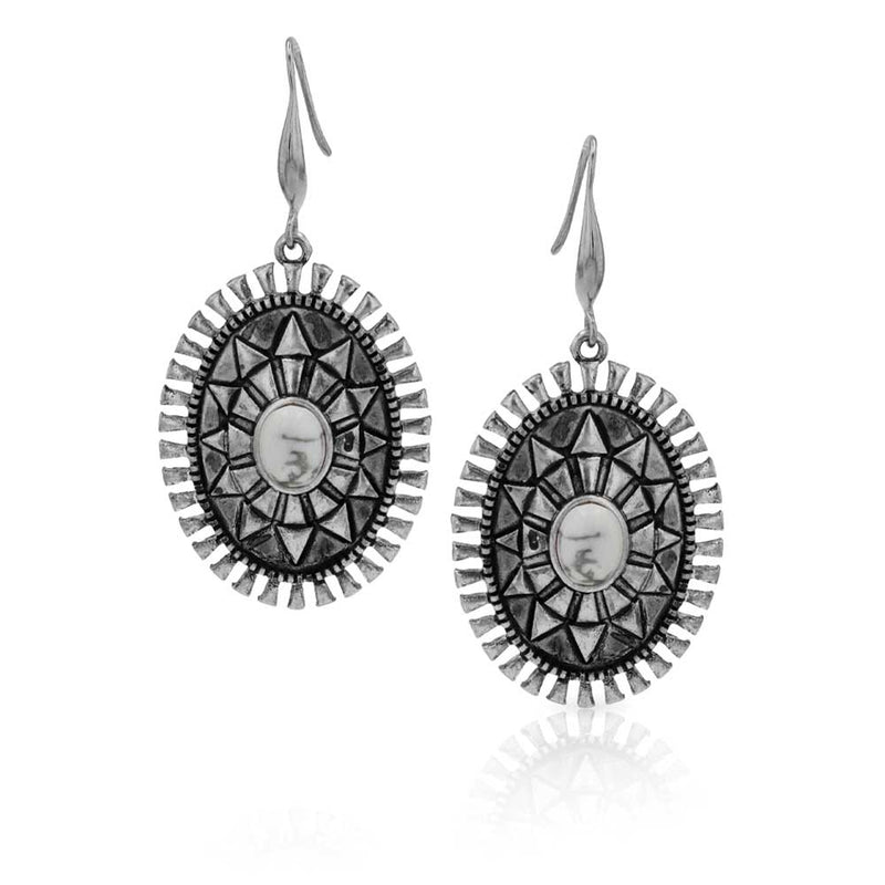 BGAER5584 Earring " Shimmering Concho"