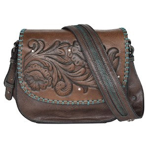 BG23120531 Justin Ladies Saddle Bag w/ Tooled Front and Crystals