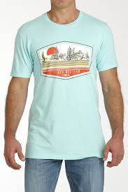 CLMTT1690619 -Teal Mens Cinch T-Shirt "Cinch Western"