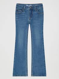 CL112382716-Wrangler Girls Jeans Boot Cut w/ Turq Stitching