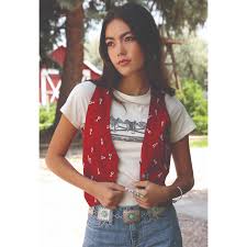 CLCTV7532002- Ladies Cruel Girl - Vest w/ Spurs- Red