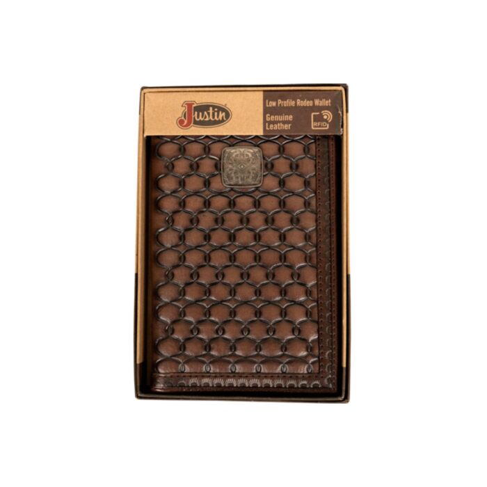 BG2122798W6 Justin Men's Rodeo Wallet Tooled