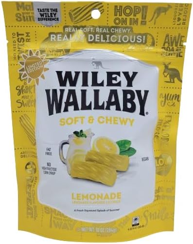 BGLIQUORICE7.5OZ--Lemonade Licorice Wiley Wallaby