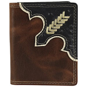 BG2122766W8 Justin Bifold Wallet Brown w/Rawhide