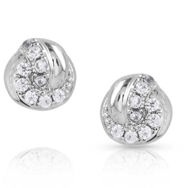 BGER5716 Earrings - Crystal Knot Stud