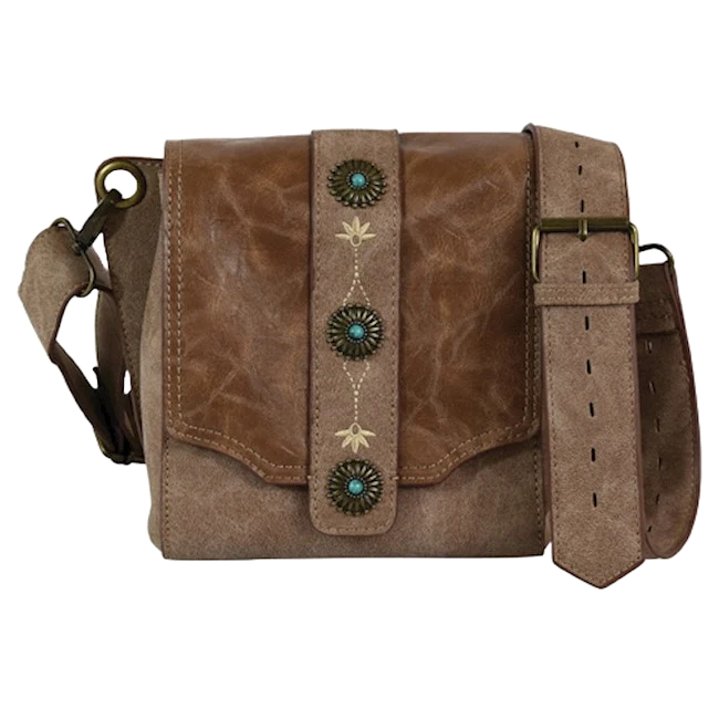 BG22000729 Catchfly Crossbody Taupe w/Concho Buckle