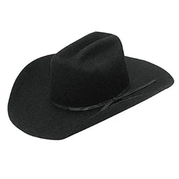 CLT234001-Black Cowboy Hat Twister Kids Black Felt
