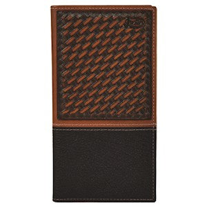 BG2005767W8 Justin Men's Rodeo Wallet Basketweave