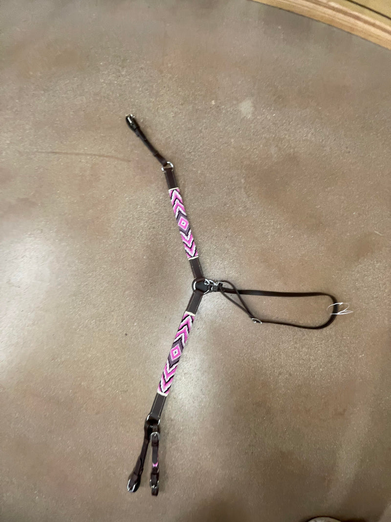 TKDZ2043-SET Headstall, Breastcollae, Chinstrap Beaded Set