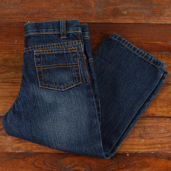 CLMB12820002-4T-Indigo Jeans Cinch Toddler White Label