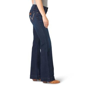 CL09MWWNQ  Jeans Ladies Retro "Mae" Trouser/Mid-Rise Dark Wash