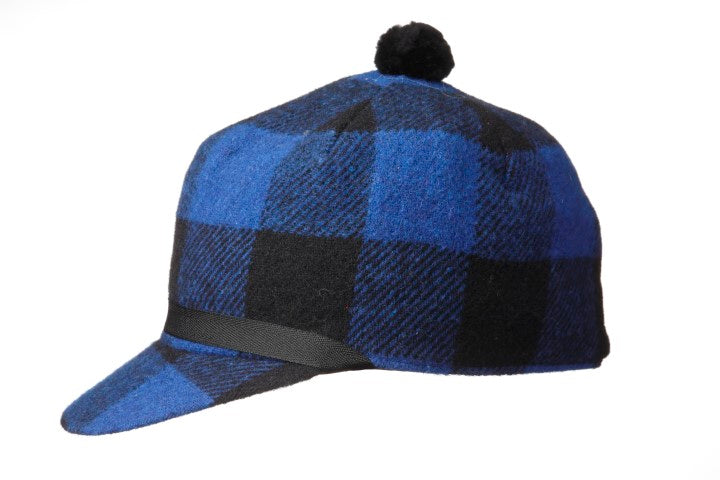 CL1-137-7 3/4-Blue Stockman Cap Buffalo Check