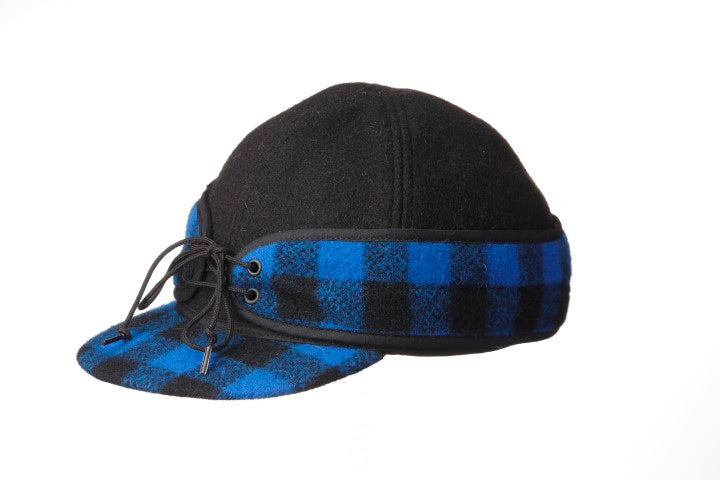 CL1-176L Royal/Black Hat Railroad Buffalo Brim w/Ponytail