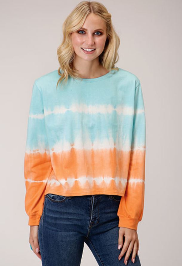 CL03-038-0514-4034 Ladies Tie Die L/S Shirt