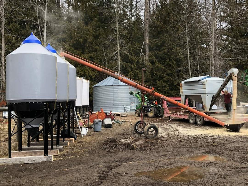 LEHOPPER150 Hopper Bin-150 Bushel Hopper Bin Stand/Slider/Lid