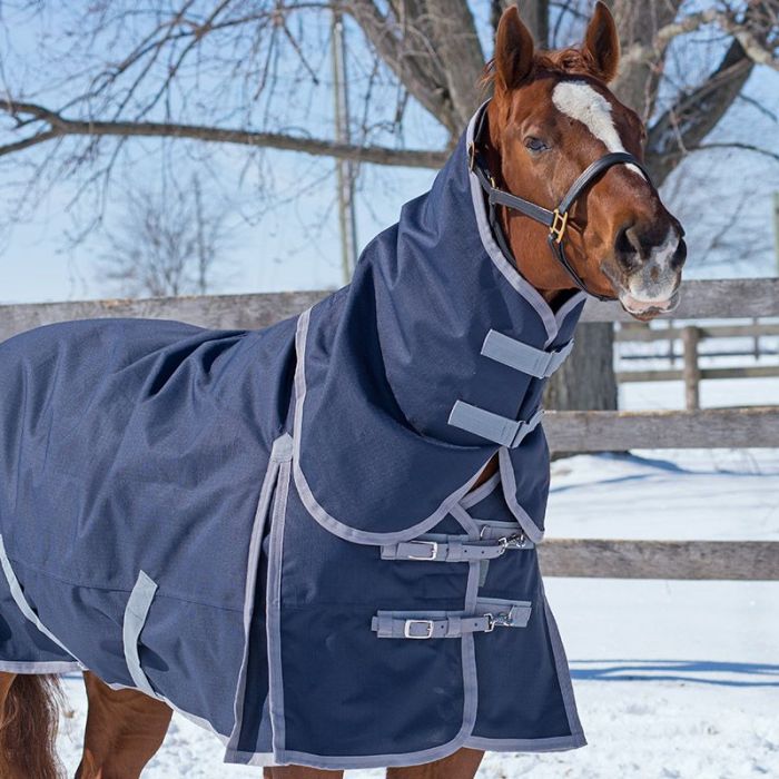 TK19421-72-Charcoal Rain Sheet w/Hood - Diablo Navy