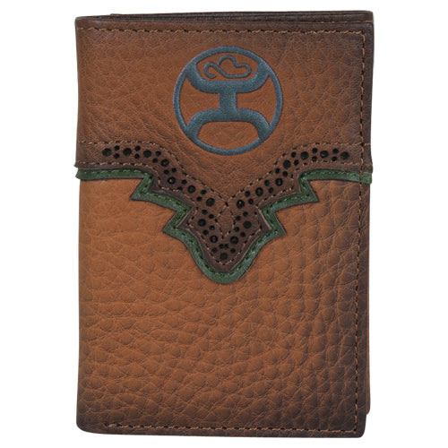 BG1989322W3 Wallet Hooey TriFold Russett & Green