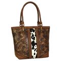 BG2024309 Purse - Justin - Tote Tooled w/Brindle Trim