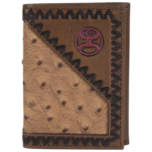 BG2041322W10 Wallet Hooey TriFold Tan Ostrich