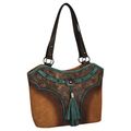 BG2084491 Purse - Justin - Tote Tooled Yoke w/Turquoise