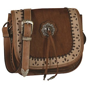 BG2110531 Justin Crossbody Purse Hair on with Concho