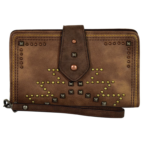 BG2111516W Wallet Justin Open Face Mixed Metal Studs