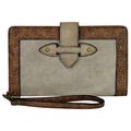 BG2114516W Wallet - Justin - Open Face Brown w/Metallic