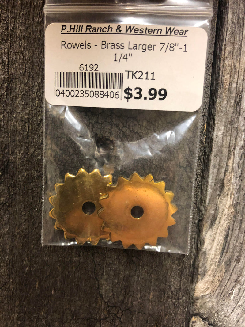 TK355956 Rowels - Brass Larger 7/8"-1 1/4"