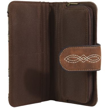 BG2161775W Wallet - Justin - Weathered Tooling