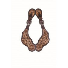 TK220027 Spur Straps CL LDS 2 Tone Flower Tooled