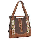 BG22030628 Purse -Catchfly - Textured Brown w/ Tan Trim
