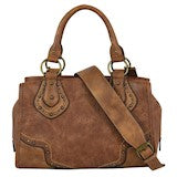 BG22078716 Purse - Justin - Weathered Brown w/Tan Trim