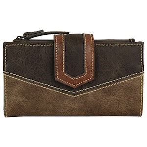 BG22085725W Tony Lama Wallet 3 Tone Brown