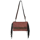 BG22090843BER Purse - Justin - Crossbody Strap Tooled Berry