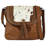 BG22091527 Purse -Catchfly - Crossbody Chestnut w/Hair On
