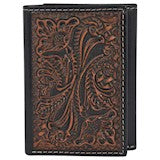 BG22099322W3 Wallet - Tony Lama - Trifold Dark Brown w/ Contrast Tooling