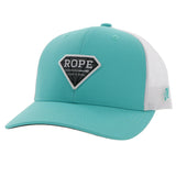 CL2249T-OSFA-Blk/Gry-OSFA-Turq/Wht Cap- Hooey "Rope Like A Girl"