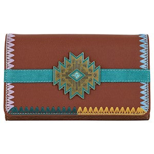 BG23016806W Justin Ladies Wallet- Southwest/Snakeskin