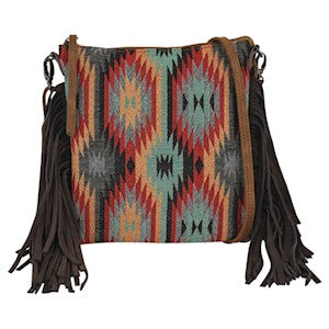 BG23104753AZT Justin Ladies Aztec Fringe Purse