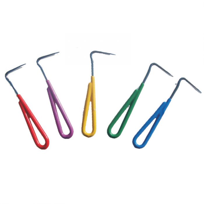 TK24454-2 Hoof Pick Metal 5.5" Colored Handle