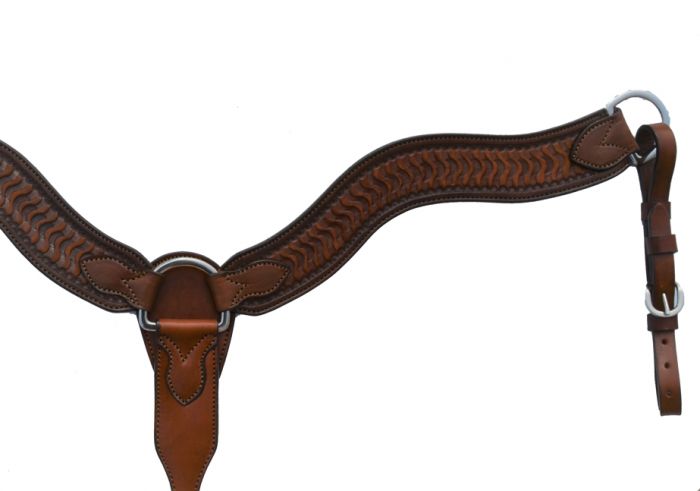 TK25-3417 Breastcollar Alamo Toast Wave Tooled