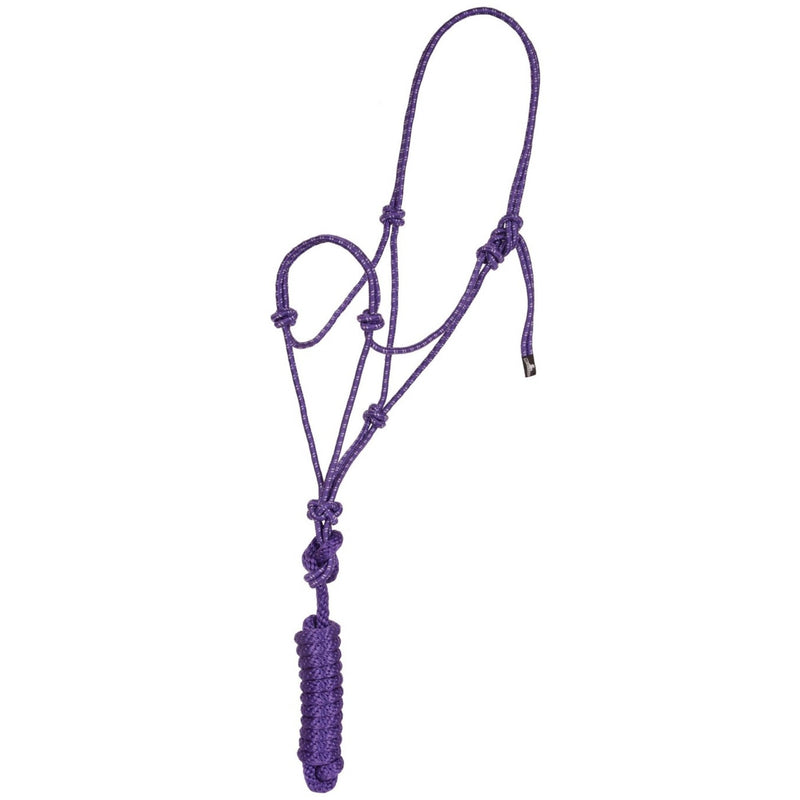 TK292984--PP/Wht Halter Mountain Rope & Lead Mustang